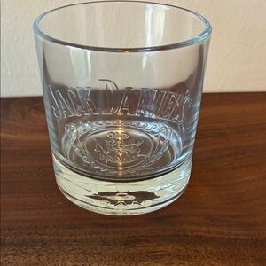 Jack Daniels Embossed Clear Glass Tumbler